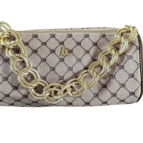 Steve Madden Logo Crossbody Adjustable Strap 24" Brown - Picture 4 of 5